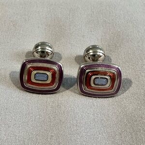 Multicolor Geometric Cufflinks